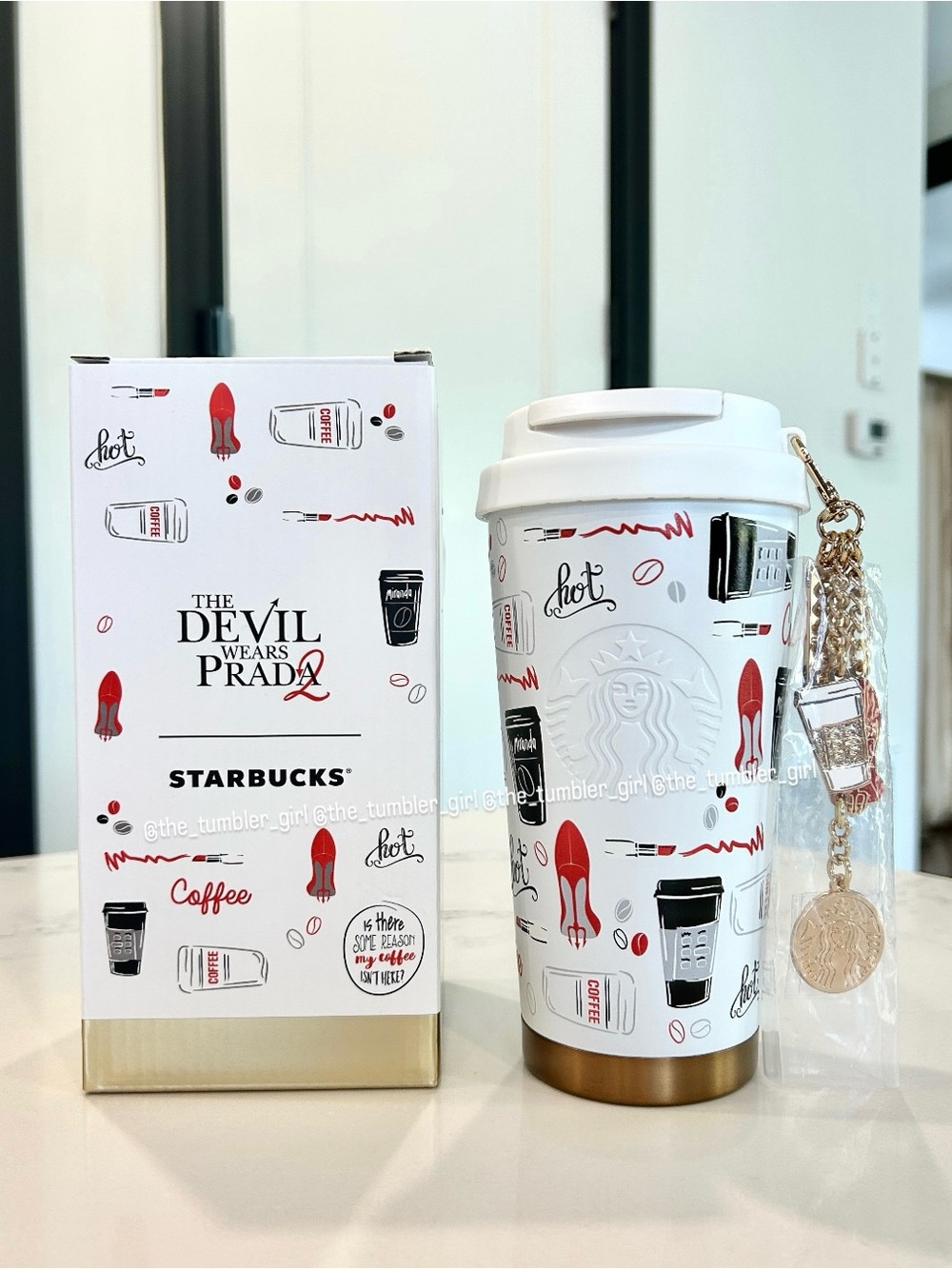 Starbucks China x The Devil Wears Prada 16oz WHITE Stainless Steel Tumbler